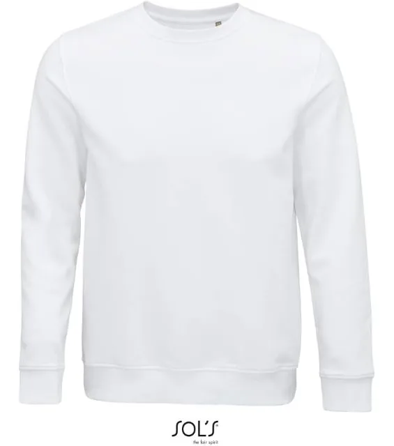 SOL'S Comet – unisex mikina z bio bavlny, bílá