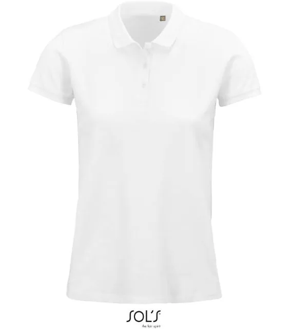 SOL'S Planet Women – dámské piqué polo z bio bavlny, bílá