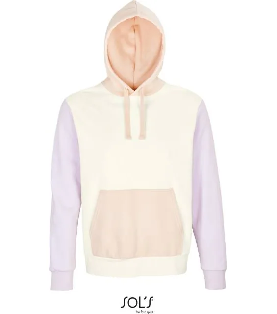 SOL'S Collins – unisex mikina s kapucí z bio bavlny, lomená bílá