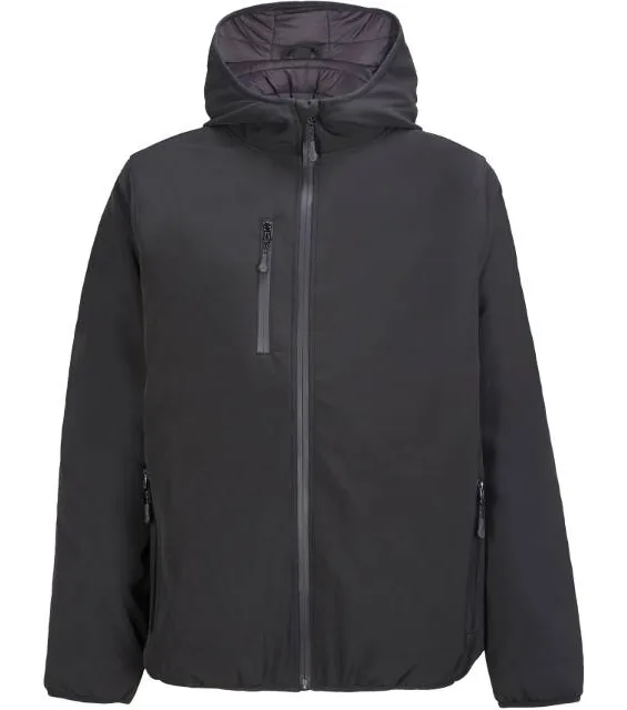 SOL'S Falcon Padded Men – pánská 3-vrstvá zimní softshellová bunda, černá