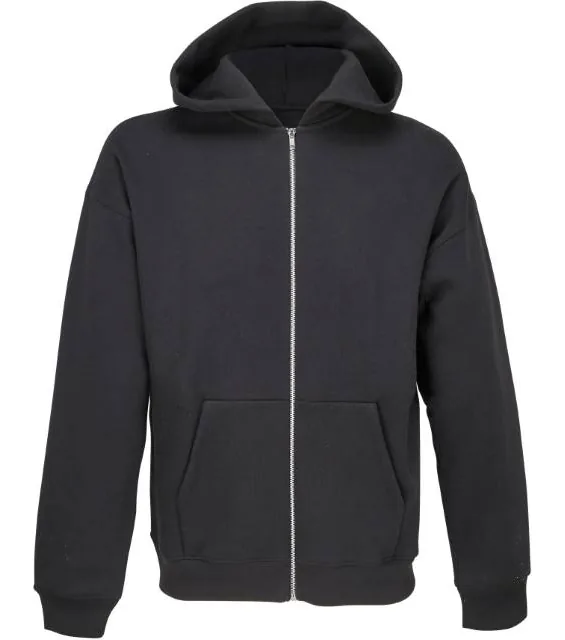 SOL'S Jelo – unisex mikina s kapucí z těžké bavlny, černá