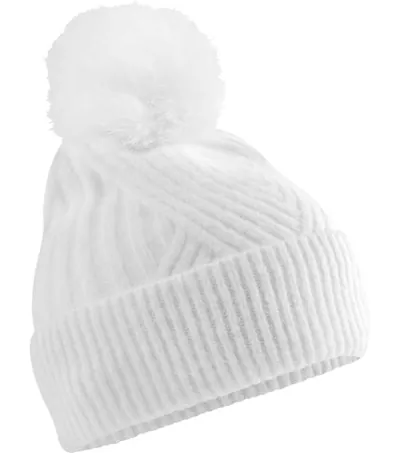 Beechfield B 529 – pletená čepice s bambulí "Snow Luxe"
