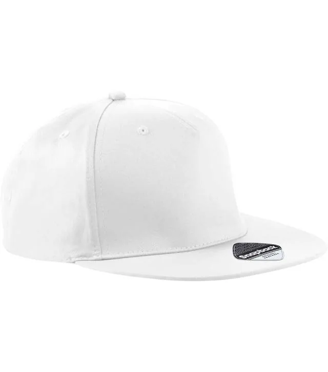 Beechfield B 610 – 5 panelová Snapback kšiltovka, bílá