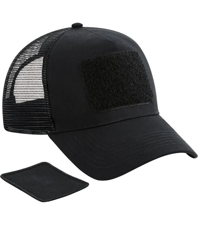 Beechfield B 641 – 5 panelová kšiltovka "Removable Patch Trucker", černá