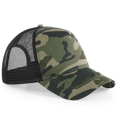 Beechfield B 694 – 5 panelová Trucker kšiltovka "Camo"