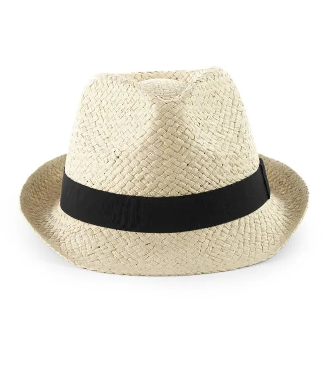 Beechfield B 720 – klobouk v pleteném vzhledu "Festival Trilby", přírodní