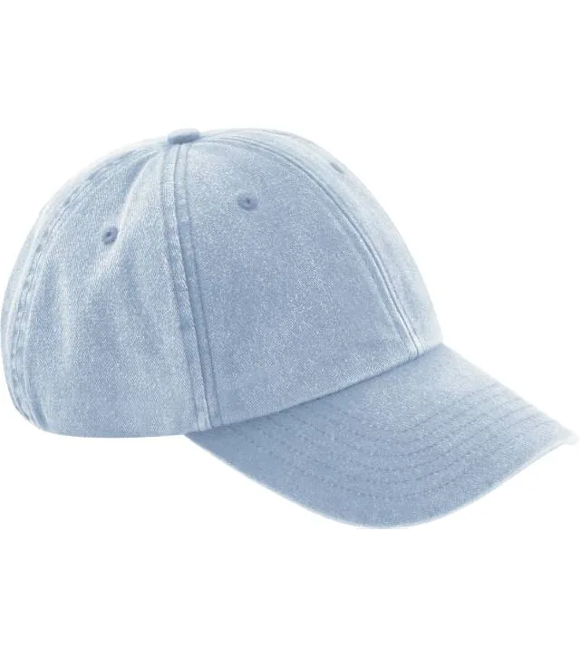 Beechfield B 655B – dětská 6 panelová nízkoprofilová kšiltovka, světle modrá (vintage light blue)