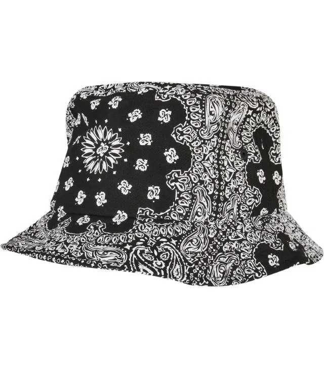 Flexfit 5003BP – klobouk "Bandana Print", černá/bílá