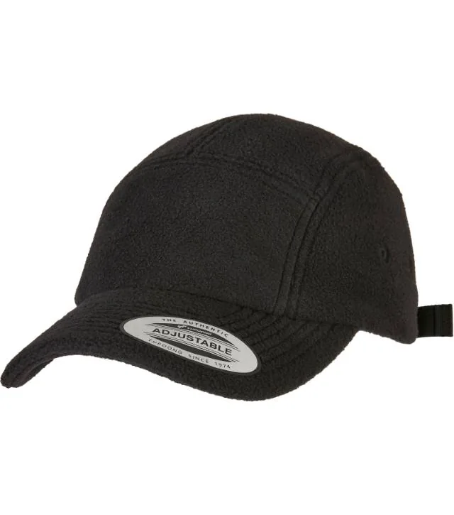Flexfit 7005PF – 4 panelová kšiltovka "Fleece Jockey", černá