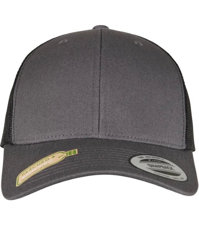 Flexfit 6606RT/6606TR – 6 panelová Trucker kšiltovka "Recycled", černá