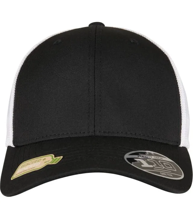 Flexfit 110RT/110RA – 6 panelová Trucker kšiltovka "Recycled", černá