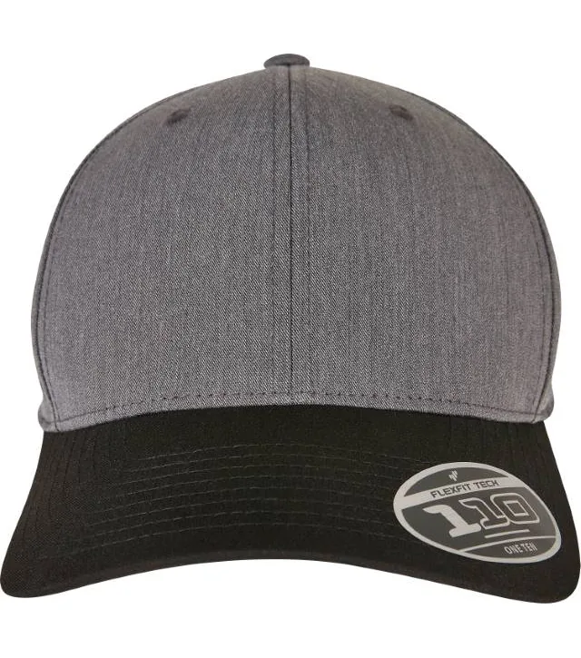 Flexfit 6511MM – 6 panelová Trucker kšiltovka "Melange", černá/šedý melír