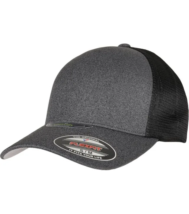 Flexfit 5511UP – trucker kšiltovka "Unipanel", tmavě šedá/černá