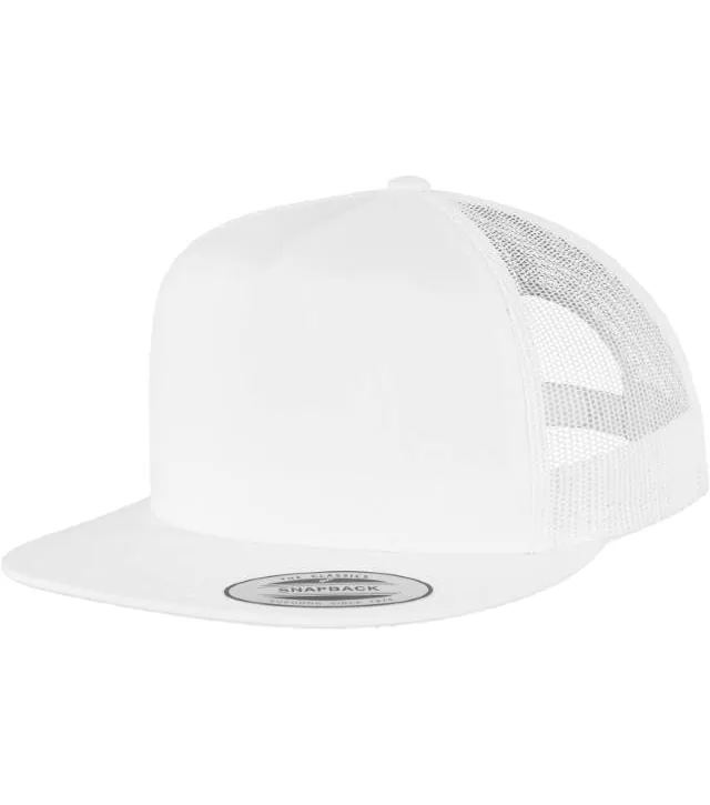 Flexfit 6006 – 5 panelová Trucker kšiltovka, bílá