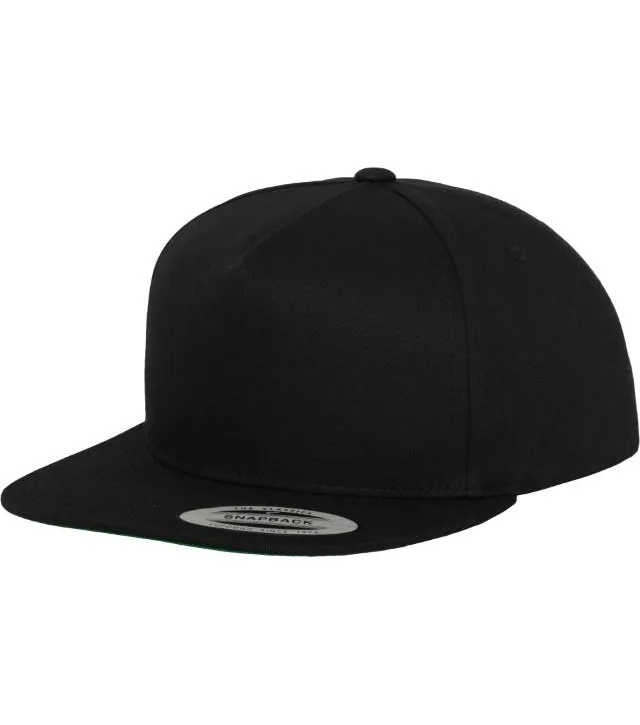 Flexfit 6007/6007T – 5 panelová Snapback kšiltovka, bílá