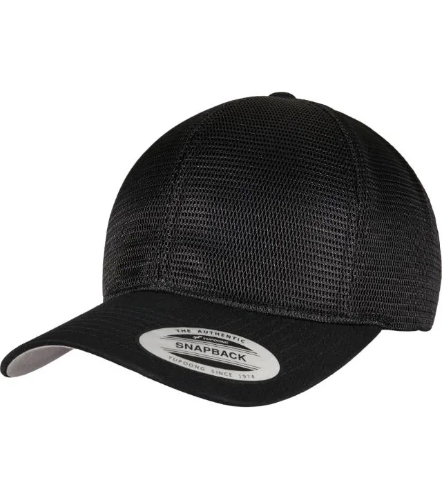 Flexfit 6360/6360T – 6 panelová kšiltovka "Omnimesh", černá