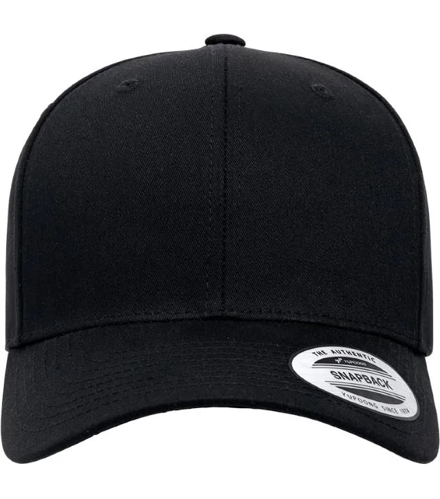 Flexfit 6389 – 6 panelová Snapback kšiltovka "Retro", černá