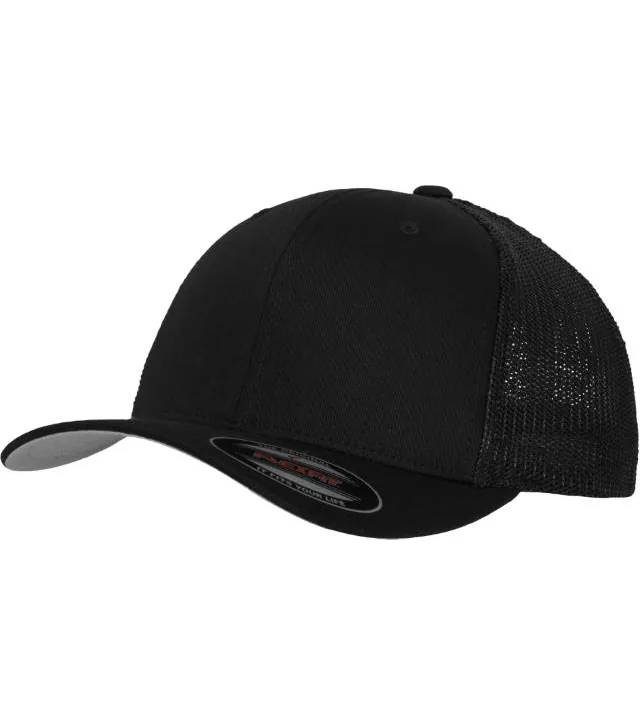 Flexfit 6511 – 6 panelová Trucker kšiltovka "Mesh", bílá
