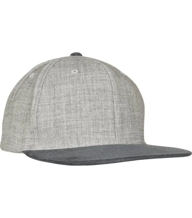 Flexfit 6089MS/6089VM – 6 panelová Snapback kšiltovka "Melange", šedá