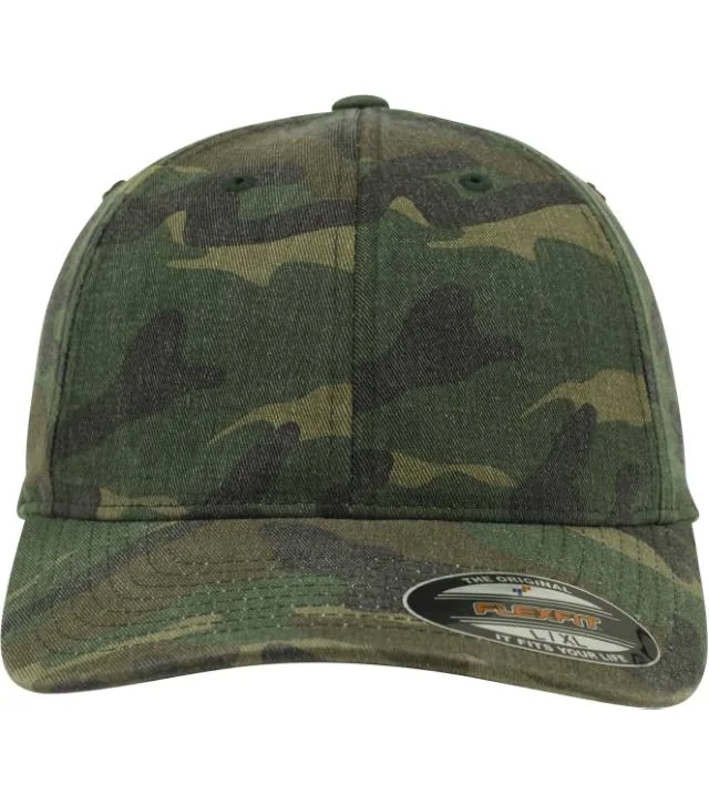 Flexfit 6977CA – 6 panelová kšiltovka "Camo", maskáčová