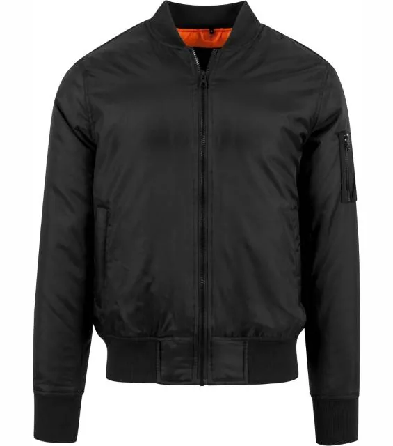 Build Your Brand BY 030 – bunda Bomber, černá