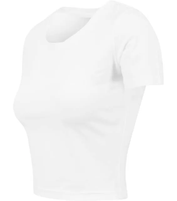 Build Your Brand BY 042 – těžký dámský crop top, bílá