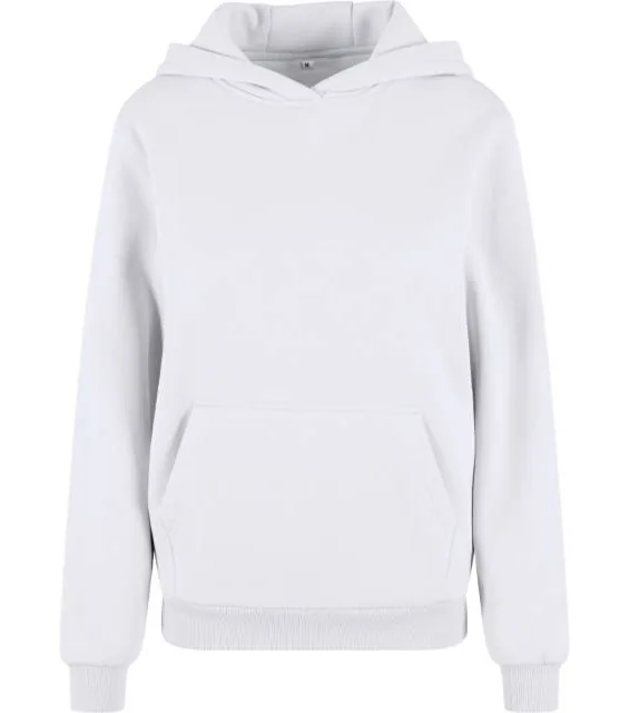 Build Your Brand BY 289 – dámská oversize mikina s kapucí "Fluffy", bílá