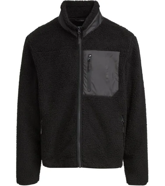 Build Your Brand BY 406 – unisex fleecová bunda "Bonded Sherpa", černá