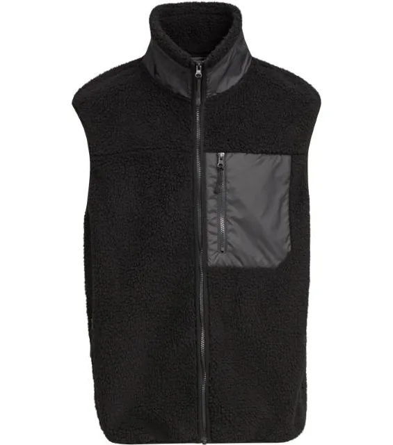 Build Your Brand BY 407 – unisex fleecová vesta "Bonded Sherpa", černá