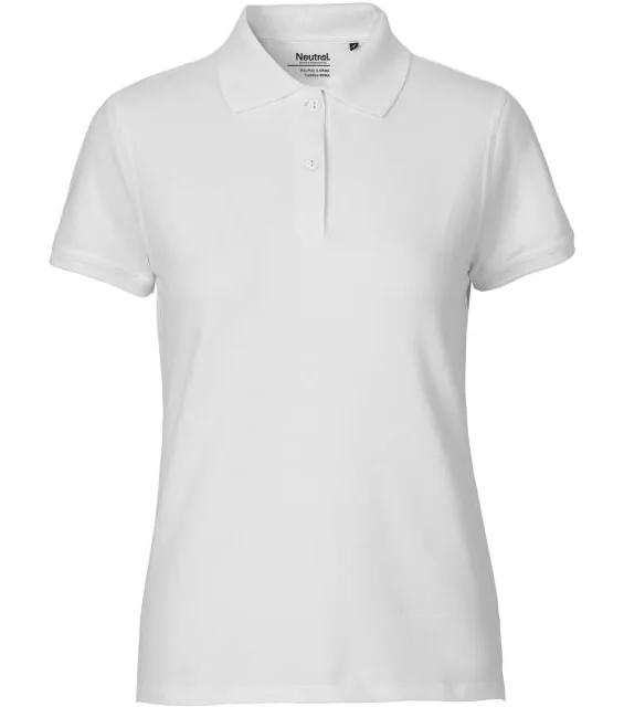 Neutral O 22980 – dámské piqué polo z bio bavlny, bílá